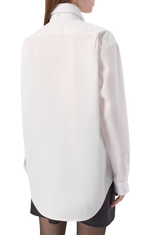Хлопковая рубашка Moschino A0206/5431 Белый  A0206/5431 Фото 4