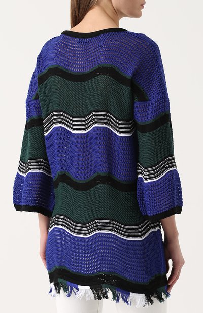 Вязаная туника с бахромой и вырезом-капелька FENDI, арт. FXX595/0GJ, фото 4