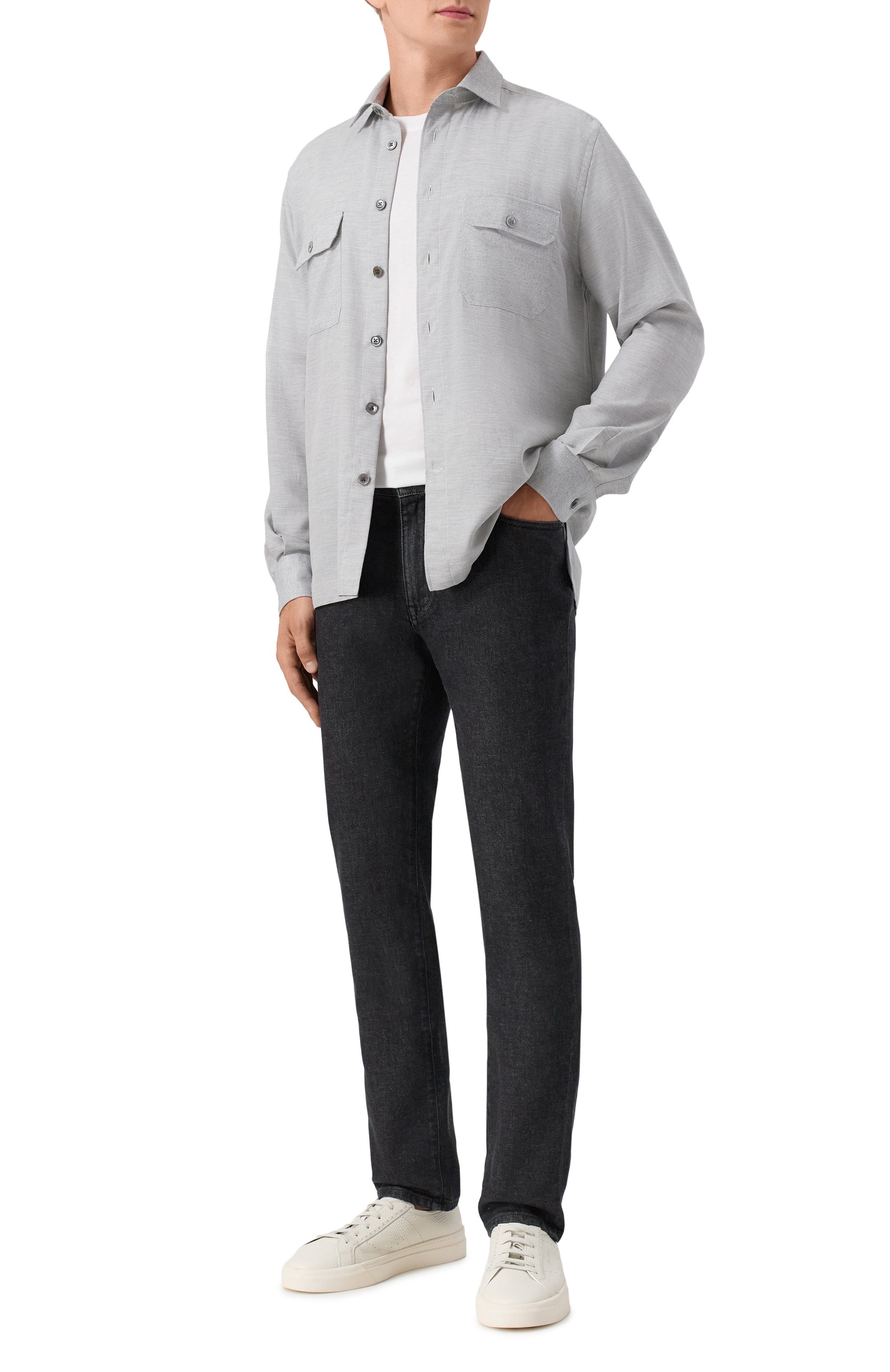 Рубашка из хлопка и кашемира CORNELIANI, арт. 26P219-2611345, фото 2