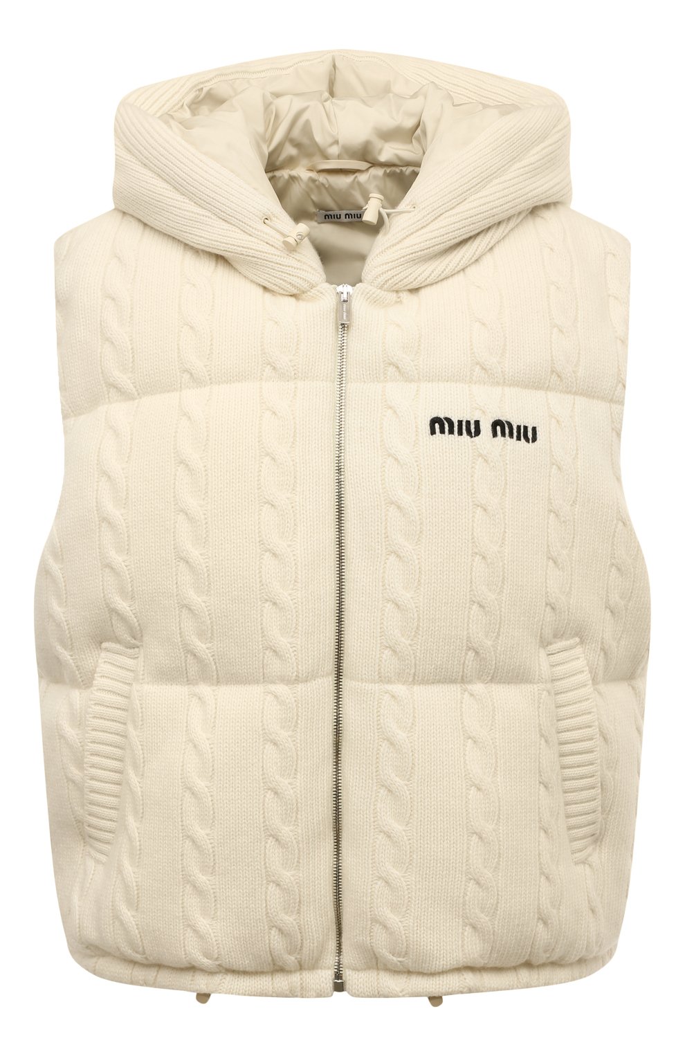 Пуховый жилет из кашемира и шерсти MIU MIU, арт. ML738-1ZHW-F0018, фото 1