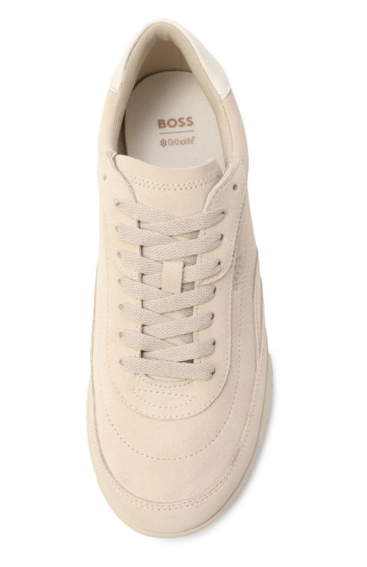 Замшевые кроссовки Carlynn BOSS 50541691 Бежевый  50541691 Фото 6