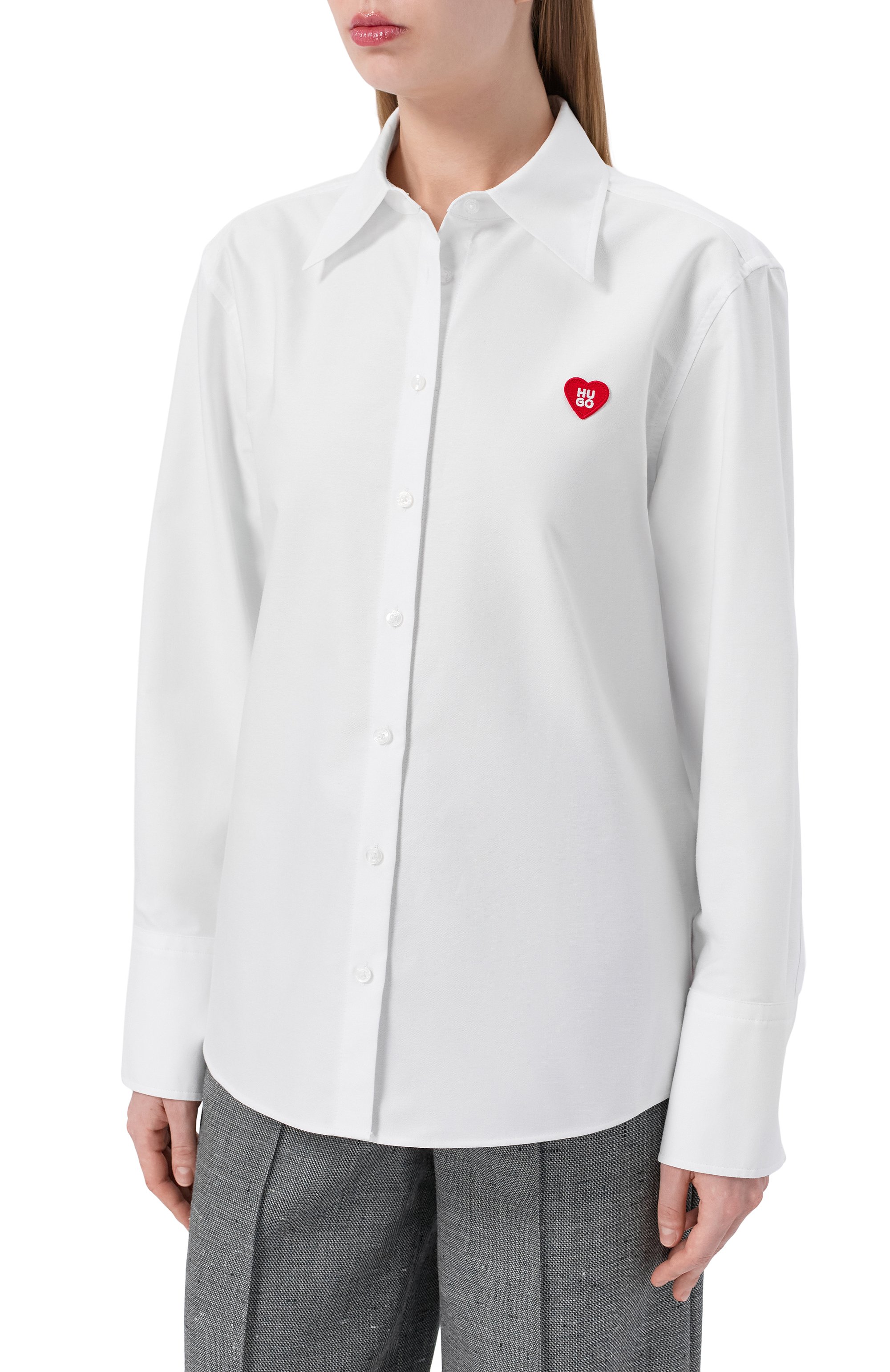 Хлопковая рубашка HUGO, арт. 50556398, фото 3