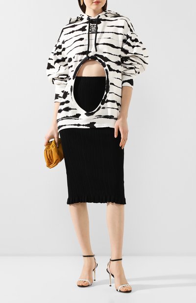 Хлопковое худи BURBERRY черно-белого цвета по цене 132000 руб., арт. 4563984, фото 2 Хлопковое худи BURBERRY, арт. 4563984, фото 2