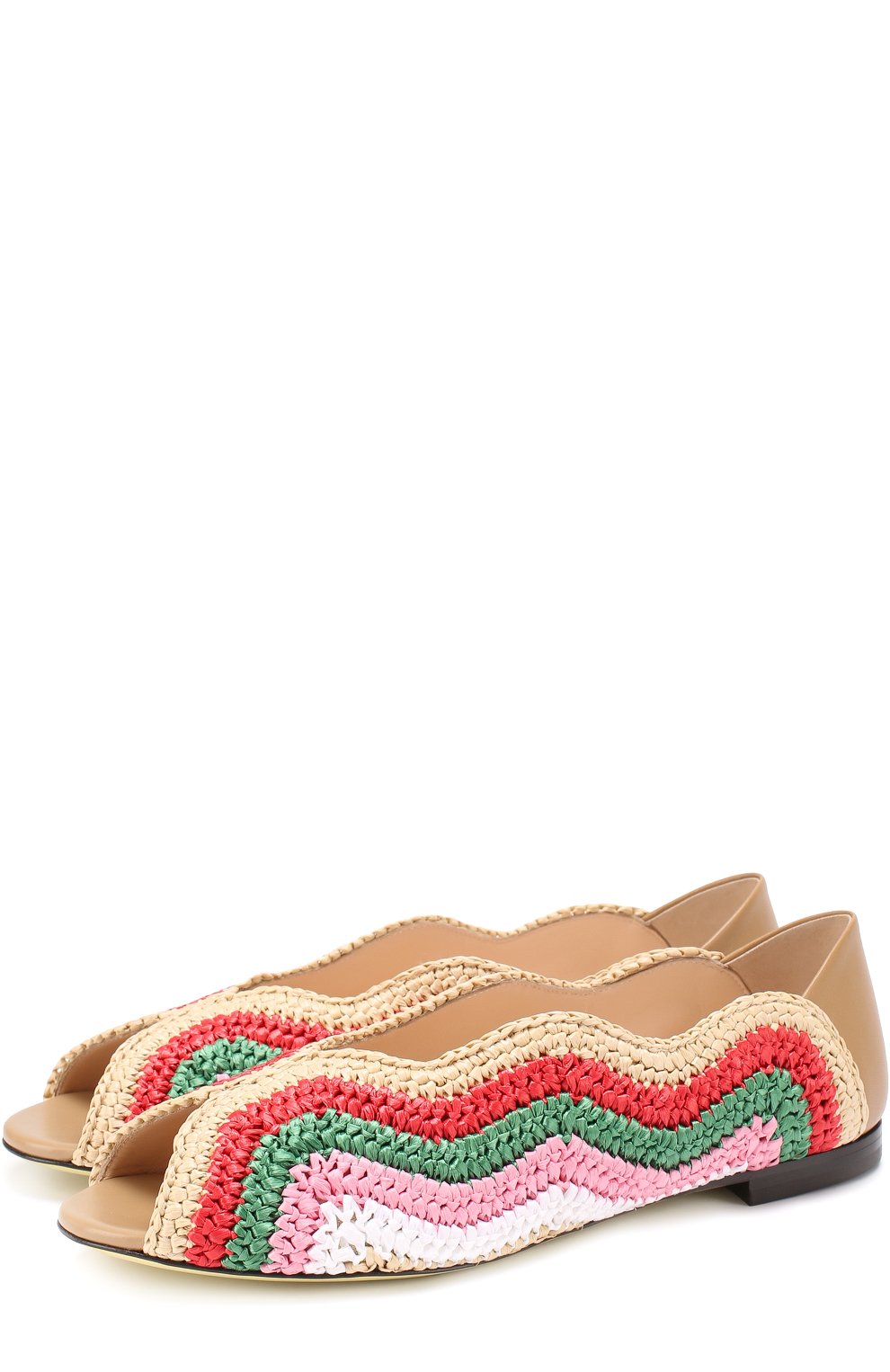 Плетеные балетки с фигурными вырезами FENDI, арт. 8F6495/SP5, фото 1