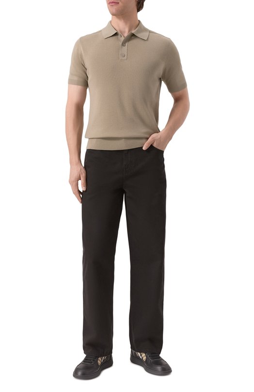Комбинированные кеды Terrace Burberry 8108650 Чёрный  8108650 Фото 2