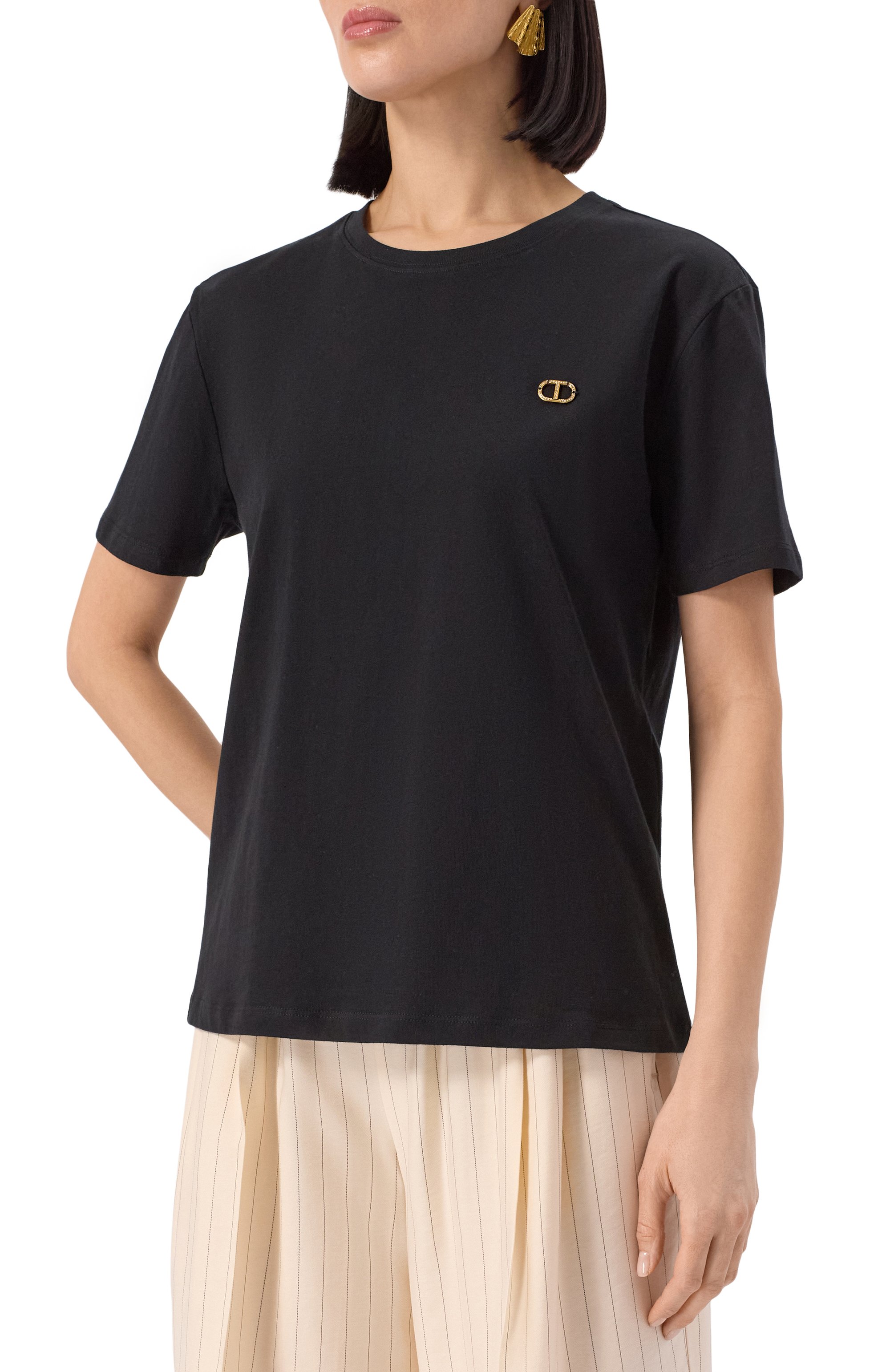 Хлопковая футболка TWINSET, арт. 251TP2074, фото 3