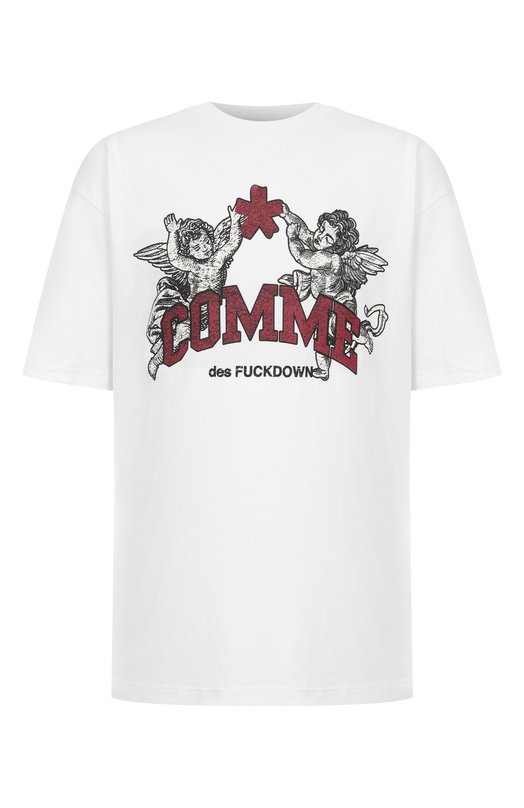 Хлопковая футболка Comme des Fuckdown CFABM01827 Белый CFABM01827