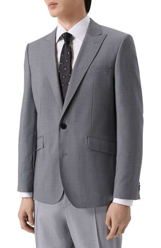 Шерстяной пиджак HUGO 50555240 Серый  50555240 Фото 3