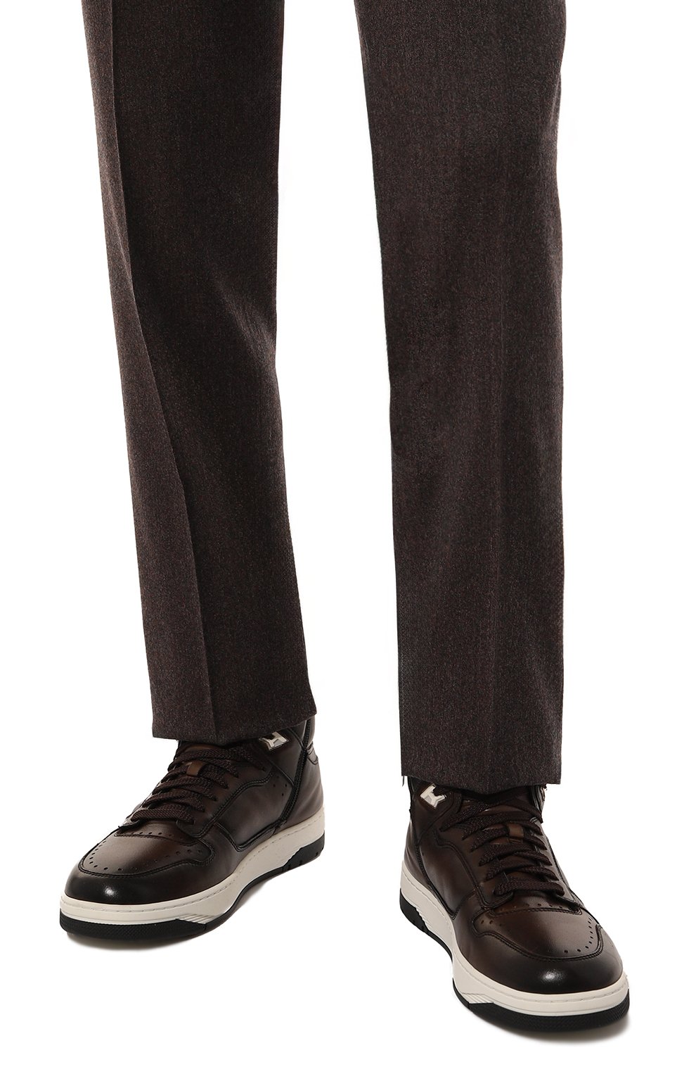 Кожаные кеды sneak-air SANTONI, арт. MBSG22021BINPGHV, фото 3