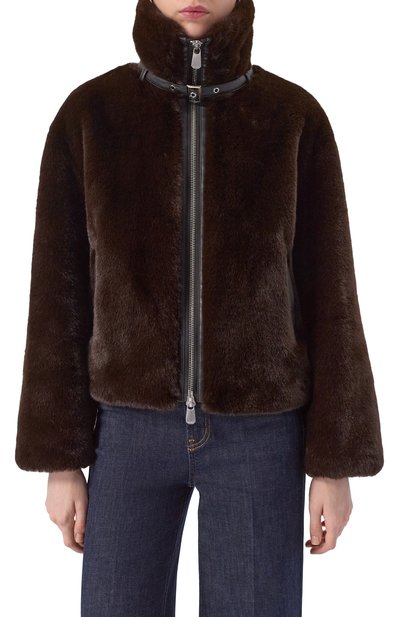 Шуба из экомеха PINKO коричневого цвета по цене 36600 руб., арт. 106013/A1ZM, фото 3 Шуба из экомеха PINKO, арт. 106013/A1ZM, фото 3