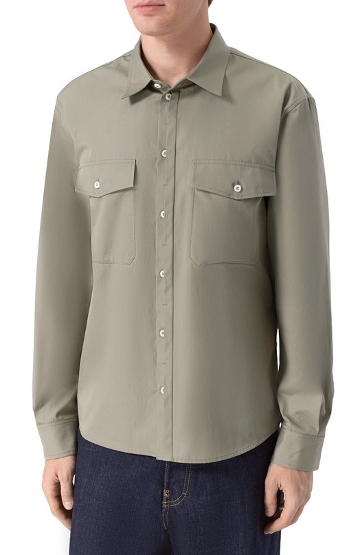 Хлопковая рубашка Dsquared2 S74DM1010/S36275 Серый  S74DM1010/S36275 Фото 3