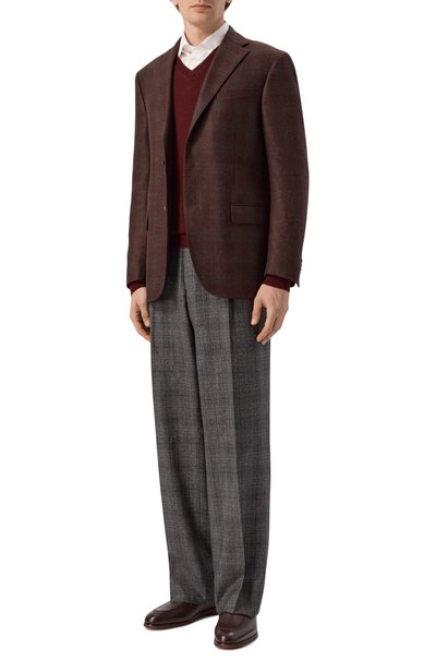 Шерстяные брюки CORNELIANI темно-серого цвета по цене 65250 руб., арт. 284H39/2A17362, фото 2 Шерстяные брюки CORNELIANI, арт. 284H39/2A17362, фото 2
