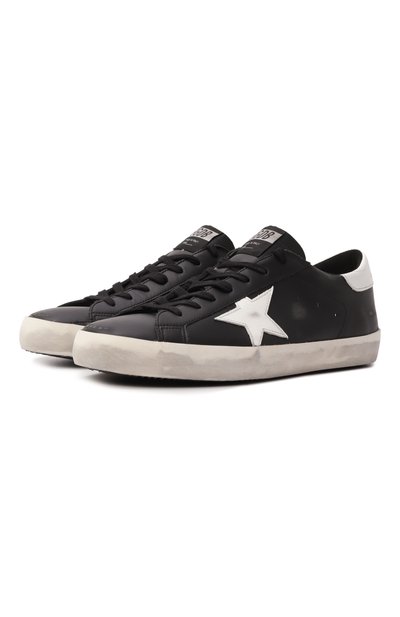 Мужские кожаные кеды superstar GOLDEN GOOSE DELUXE BRAND, арт. GMF00101.F000321