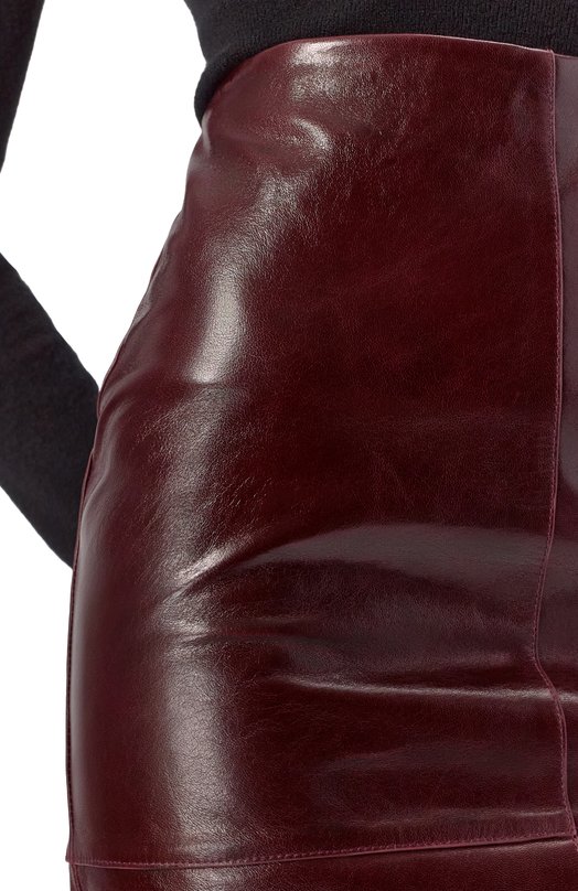 Кожаная юбка Sportmax AFA Бордовый  AFA Фото 5