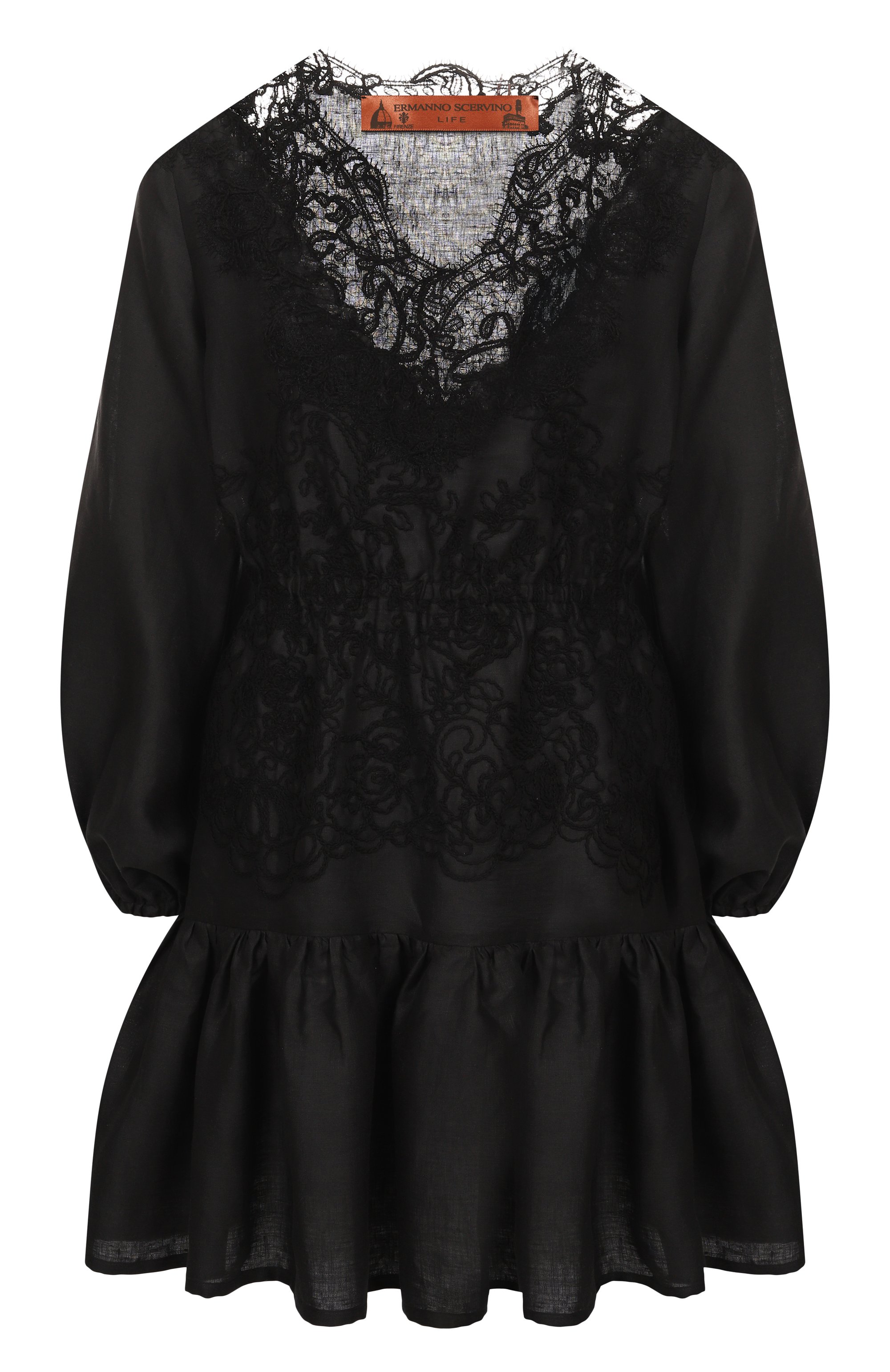 Платье из хлопка и льна ERMANNO SCERVINO, арт. D464Q627NZB, фото 1