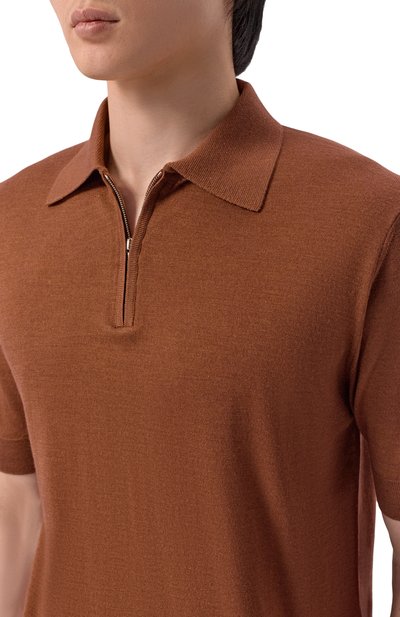 Поло из шерсти и шелка ANDREA CAMPAGNA, арт. PZ1MC/LSC18R, фото 5