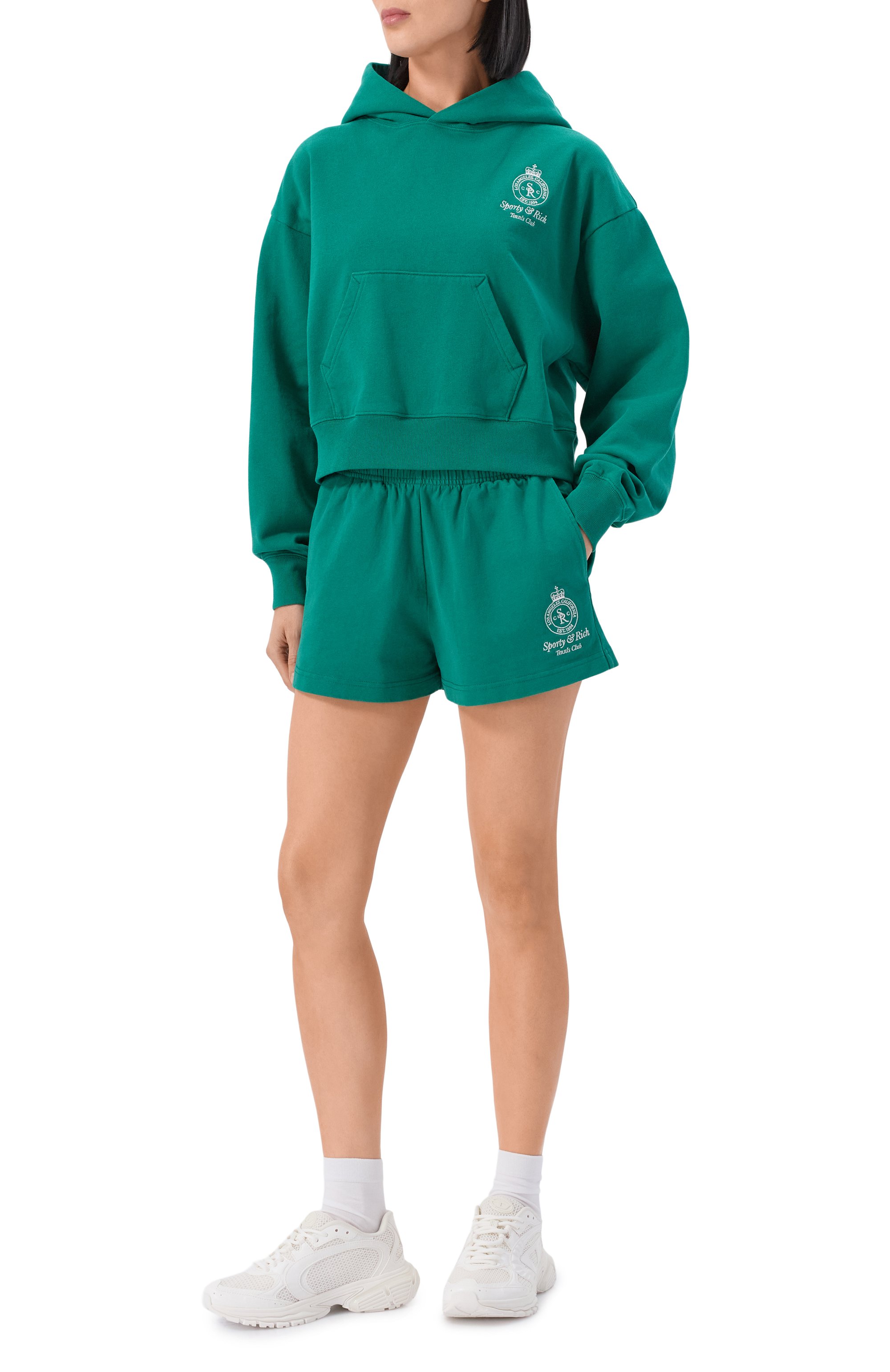 Хлопковое худи SPORTY AND RICH, арт. ST074621426GR03, фото 2