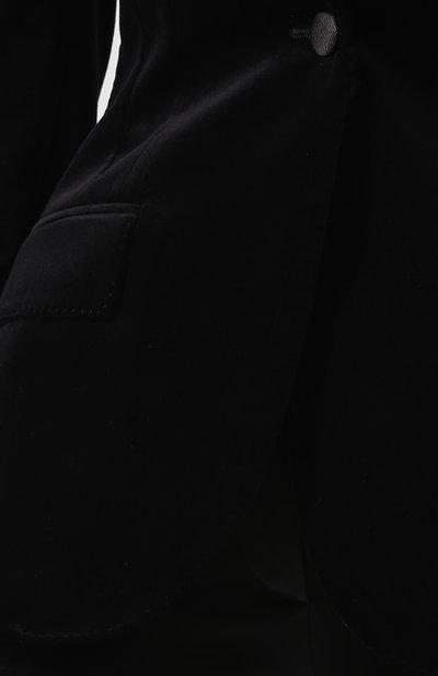 Приталенный бархатный жакет DOLCE & GABBANA черного цвета по цене 213000 руб., арт. F2900T/FUVG7, фото 5 Приталенный бархатный жакет DOLCE & GABBANA, арт. F2900T/FUVG7, фото 5