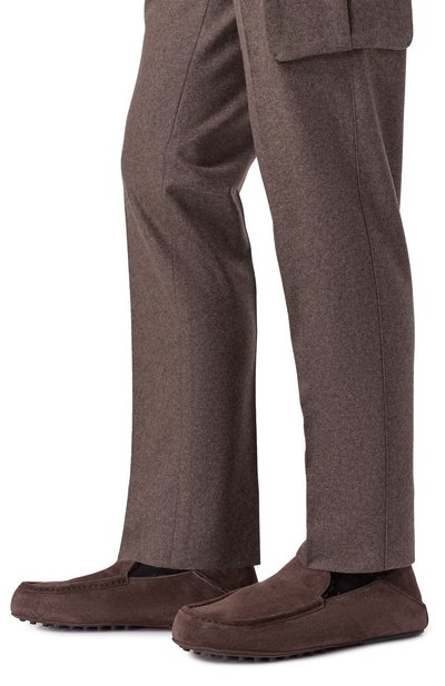 Замшевые мокасины slipper TOD’S темно-коричневого цвета по цене 99800 руб., арт. XXM58L0IX61RE0, фото 3 Замшевые мокасины slipper TOD’S, арт. XXM58L0IX61RE0, фото 3