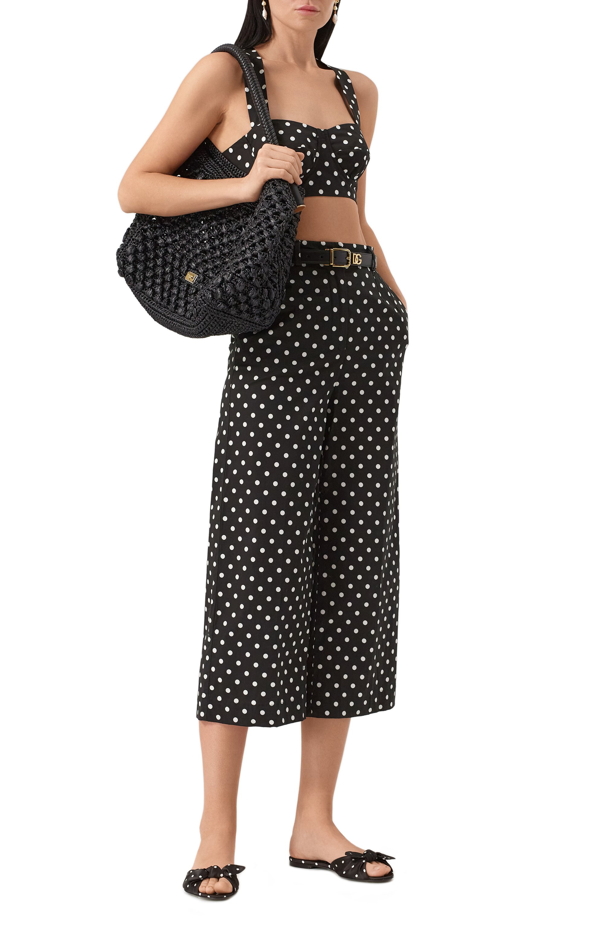 Текстильные шлепанцы bianca DOLCE & GABBANA, арт. CQ0620/AV885, фото 2