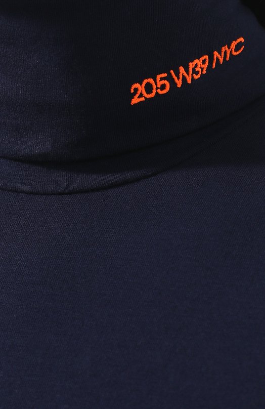 Хлопковая водолазка CALVIN KLEIN 205W39NYC Синий, фото 5