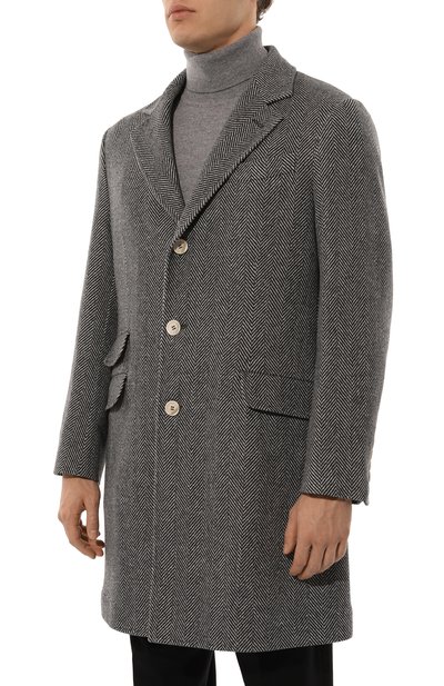 Пальто из шерсти и шелка BRUNELLO CUCINELLI, арт. MY4439039, фото 3