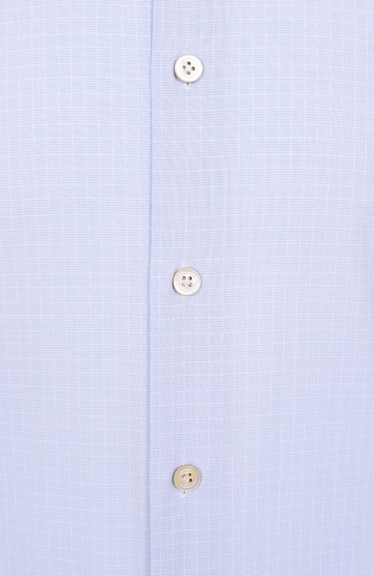 Хлопковая сорочка Kiton UCIH0929505 Голубой  UCIH0929505 Фото 6