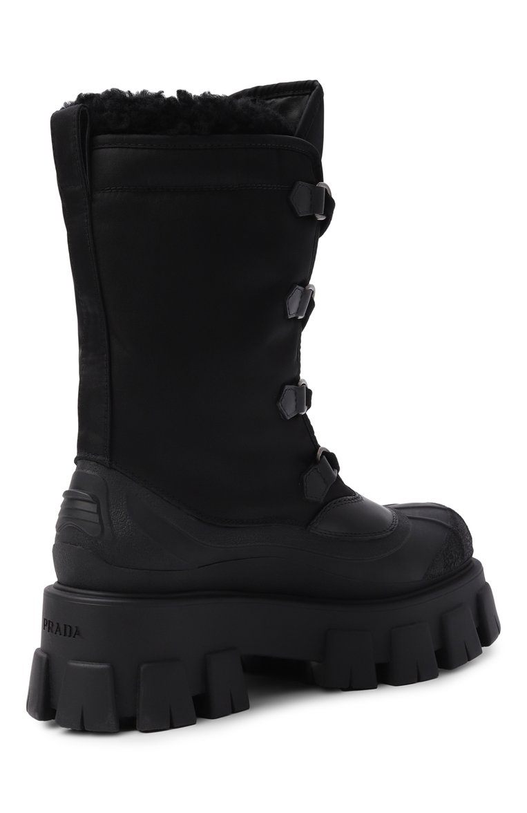 Комбинированные ботинки monolith PRADA, арт. 1U501M-3LEO-F0002-ZF55, фото 3