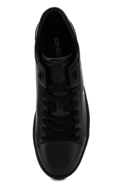 Кожаные кеды KENZO черного цвета по цене 32450 руб., арт. F965SN129L71, фото 5 Кожаные кеды KENZO, арт. F965SN129L71, фото 5