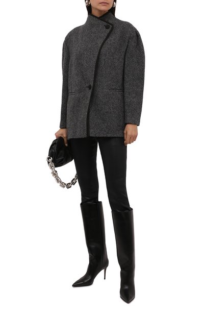 Шерстяное пальто ISABEL MARANT ETOILE серого цвета по цене 78600 руб., арт. VE1607-21A008E/JABADI, фото 2 Шерстяное пальто ISABEL MARANT ETOILE, арт. VE1607-21A008E/JABADI, фото 2