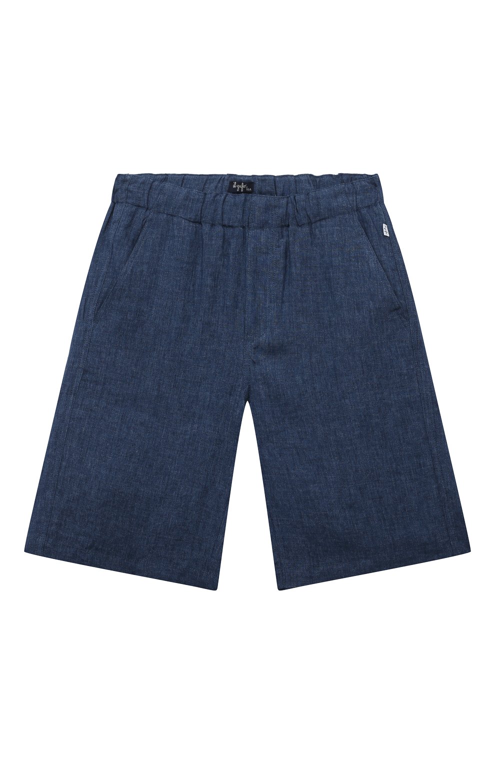 Льняные шорты IL GUFO синего цвета по цене 16150 руб., арт. P23PB172L1012/16A, фото 1 Льняные шорты IL GUFO, арт. P23PB172L1012/16A, фото 1