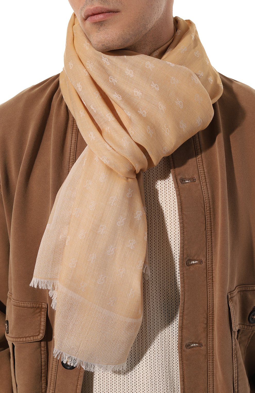 Шарф из хлопка и шелка STEFANO RICCI, арт. MWA4100040/7540, фото 2