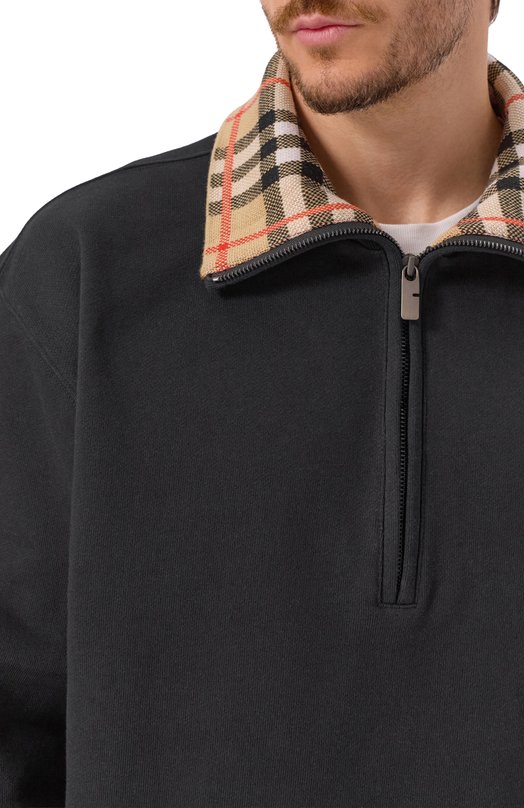 Хлопковый анорак Burberry 8109063 Чёрный  8109063 Фото 5