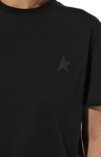 Хлопковая футболка GOLDEN GOOSE DELUXE BRAND черного цвета по цене 14300 руб., арт. GWP01220.P000593, фото 5 Хлопковая футболка GOLDEN GOOSE DELUXE BRAND, арт. GWP01220.P000593, фото 5