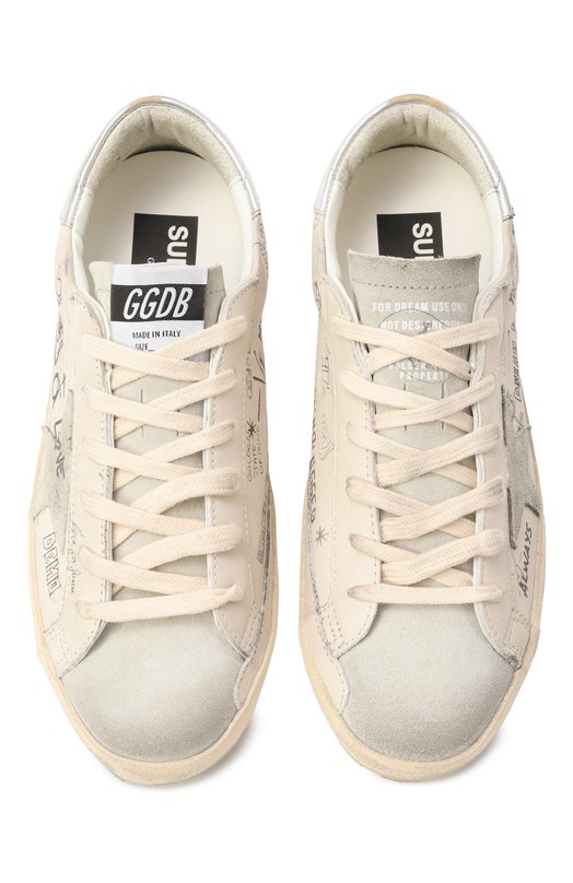 Кожаные кеды Super Star Golden Goose Deluxe Brand GWF00101.F006889 Кремовый  GWF00101.F006889 Фото 6