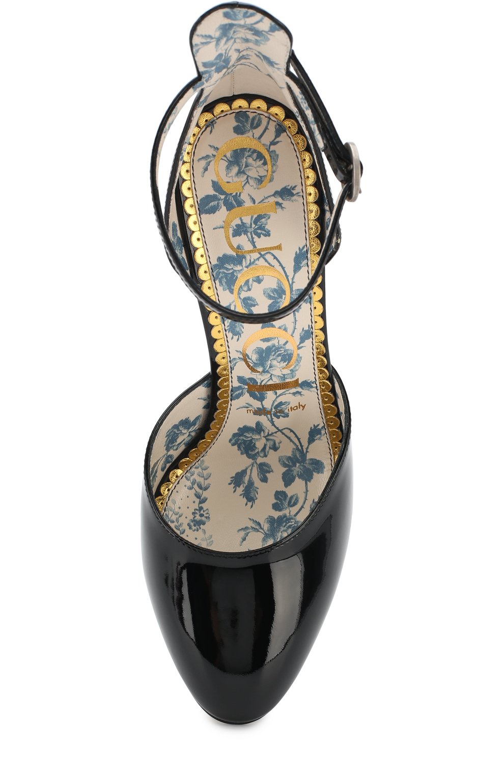 Лаковые туфли с ремешком на шпильке GUCCI, арт. 512447/BNC00, фото 5