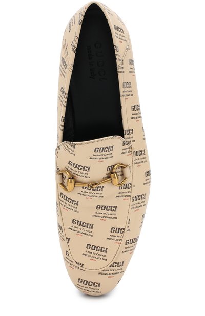 Кожаные лоферы с мягким задником и пряжкой-трензелем GUCCI, арт. 407314/0PI00, фото 5