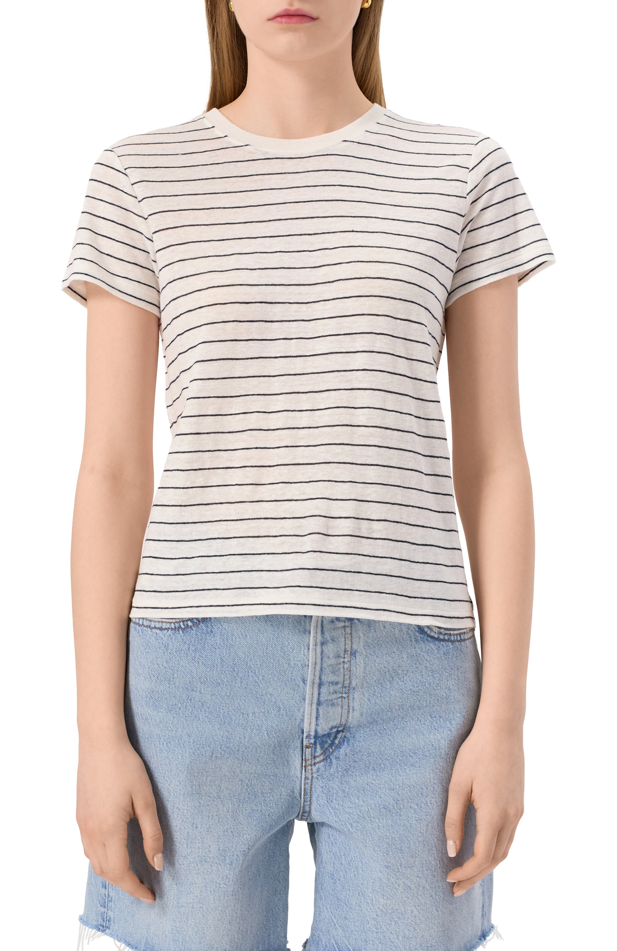 Льняная футболка FRAME DENIM, арт. WS25JTE008, фото 3