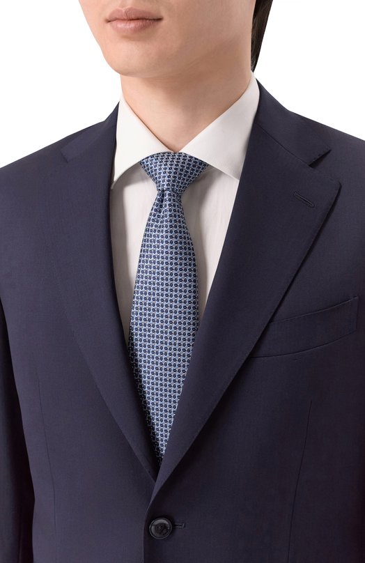 Шелковый галстук Brioni 062I00/PD467 Синий  062I00/PD467 Фото 2