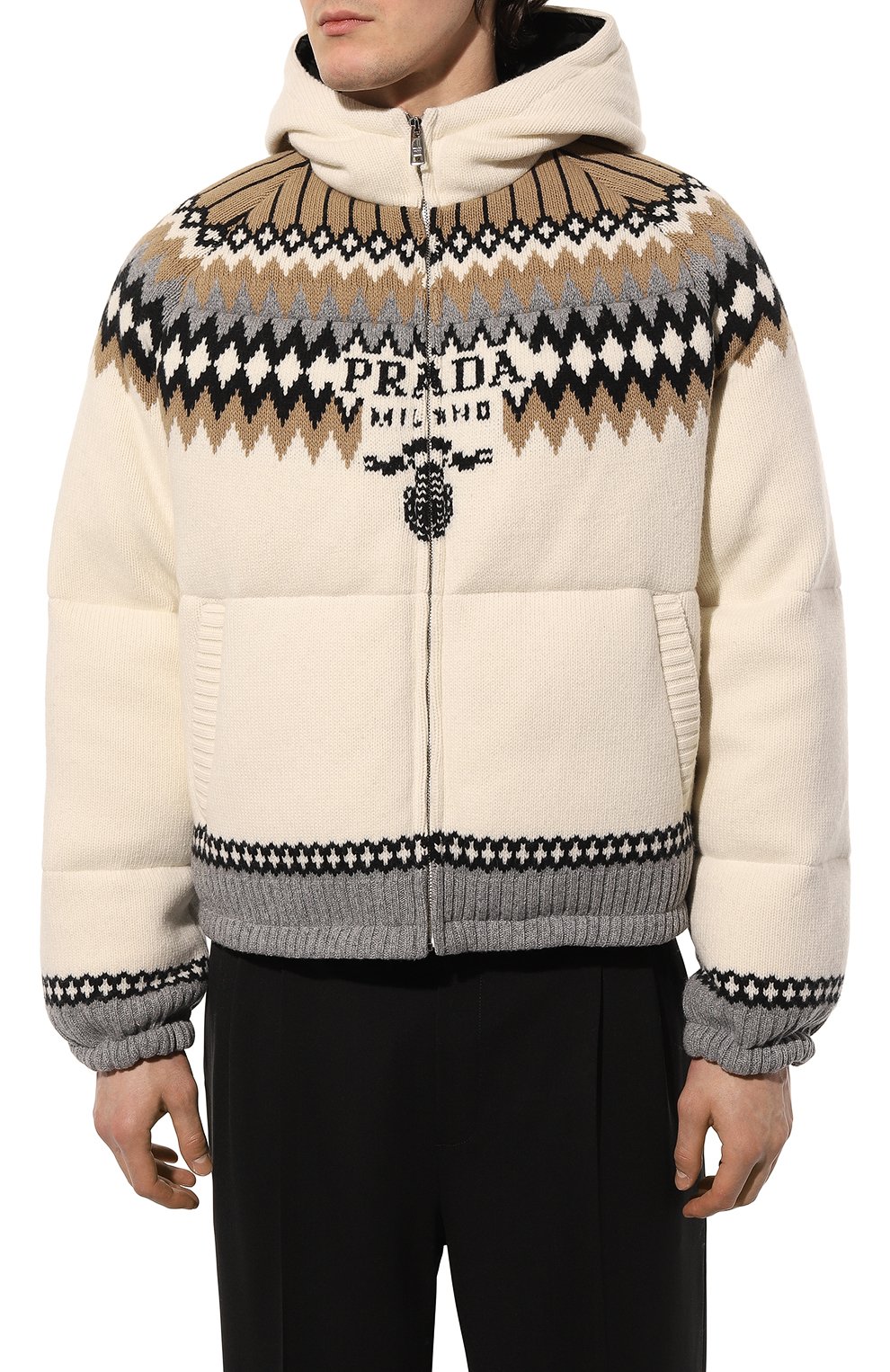 Пуховик из шерсти и кашемира PRADA, арт. SGC018-10O8-F0040-212, фото 3