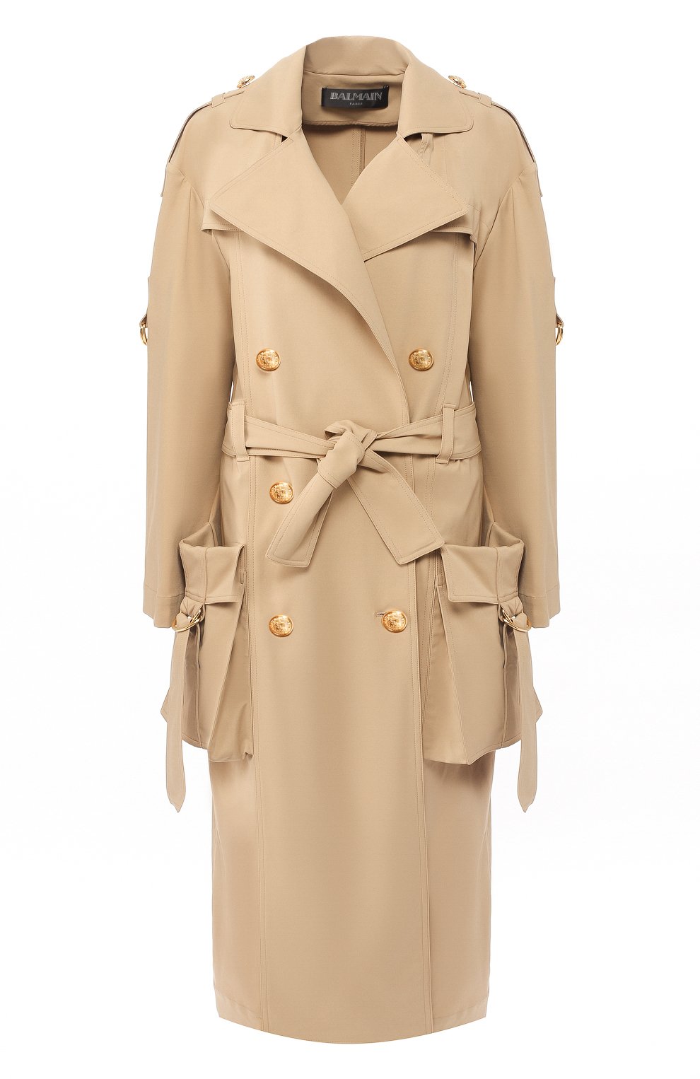 Двубортное пальто BALMAIN бежевого цвета по цене 298000 руб., арт. RF18232/X139, фото 1 Двубортное пальто BALMAIN, арт. RF18232/X139, фото 1