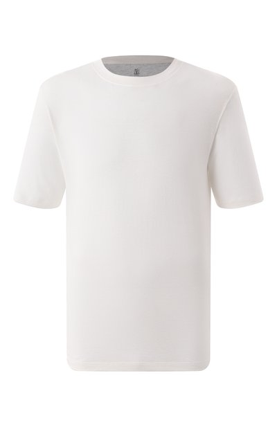 Мужская футболка изо льна и хлопка BRUNELLO CUCINELLI, арт. MW8351308