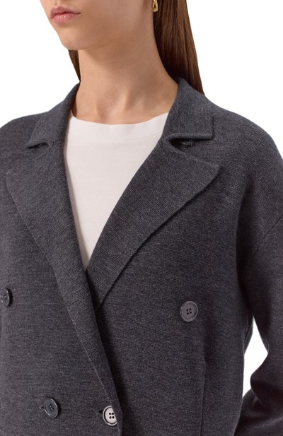 Жакет из шерсти и кашемира P.A.R.O.S.H. серого цвета по цене 79950 руб., арт. L00K25-D530535, фото 5 Жакет из шерсти и кашемира P.A.R.O.S.H., арт. L00K25-D530535, фото 5
