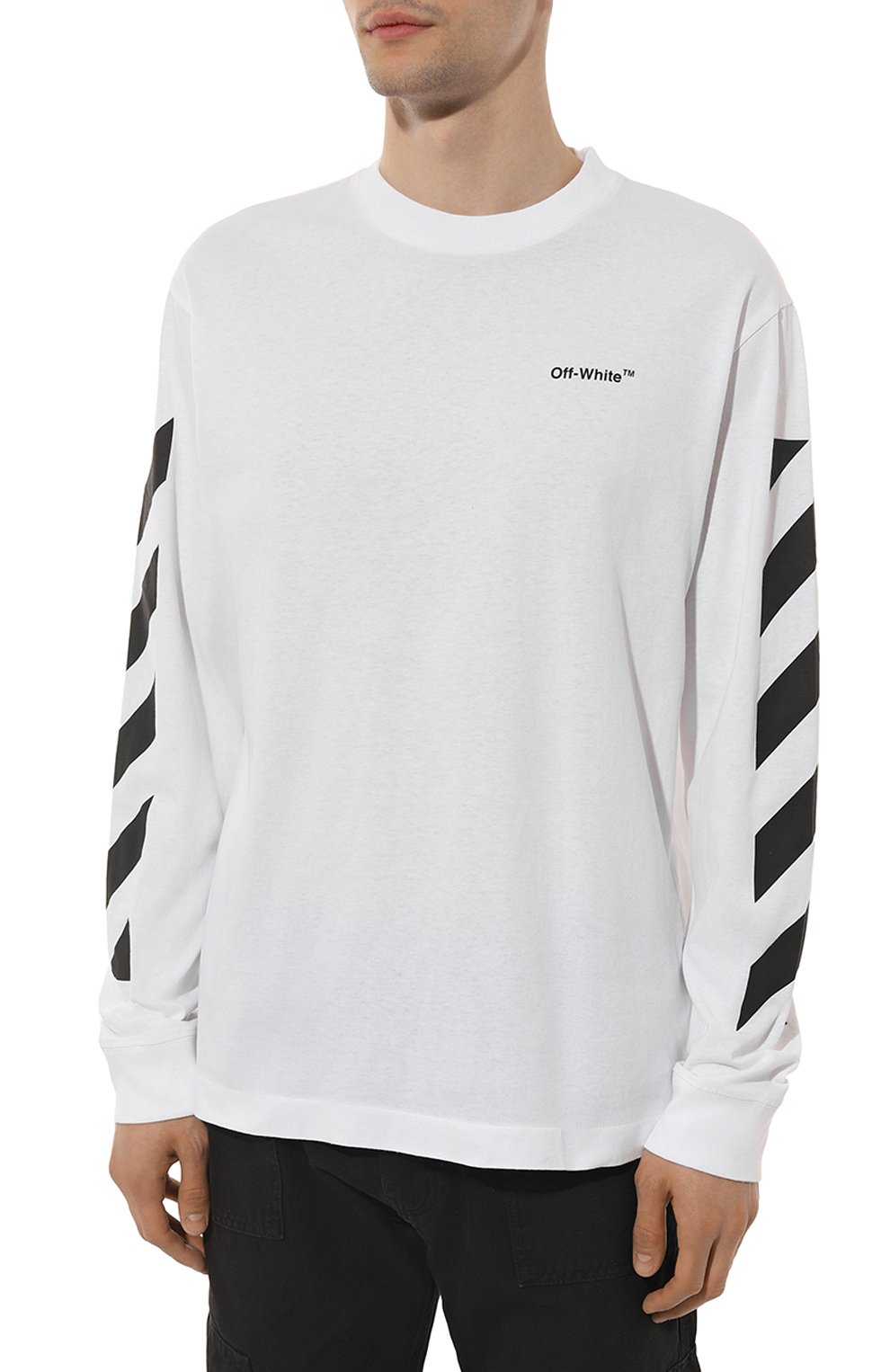 Хлопковый лонгслив OFF-WHITE, арт. OMAB064C99JER0010110, фото 3