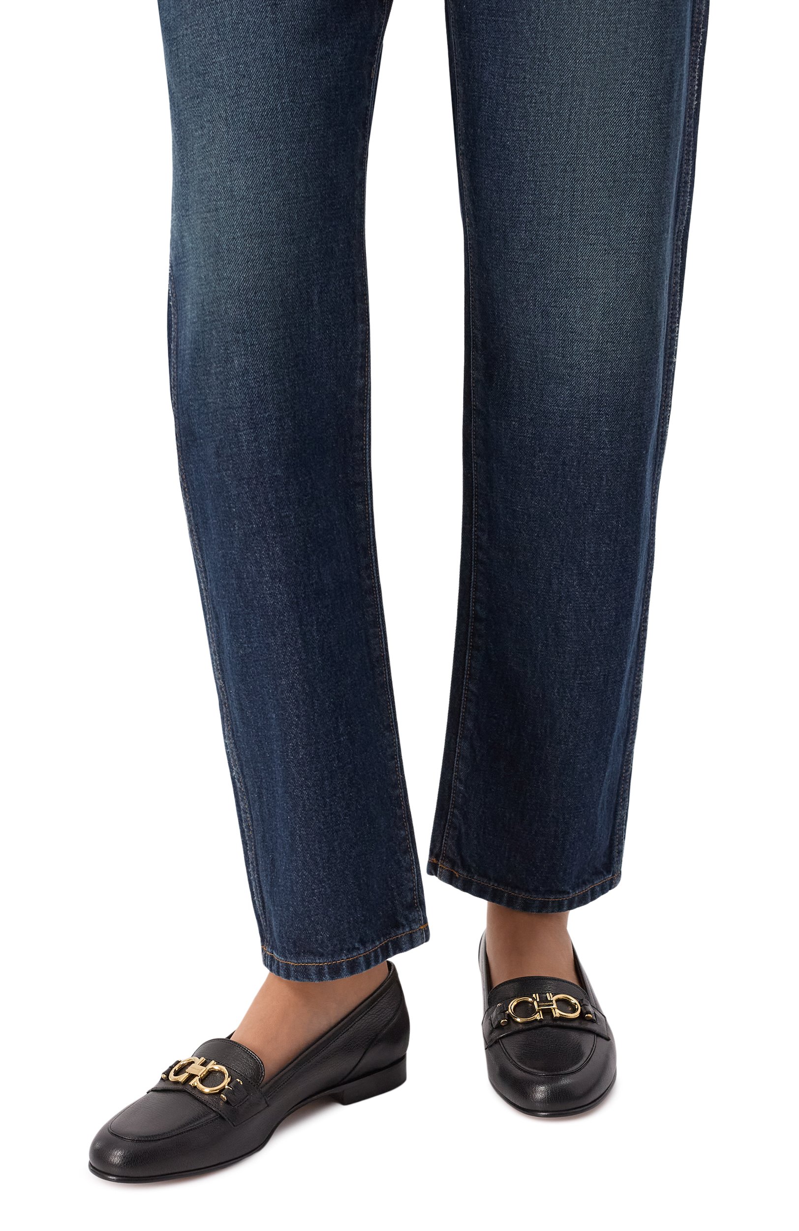 Кожаные лоферы gancini FERRAGAMO черного цвета по цене 93500 руб., арт. 01L663/793525, фото 3 Кожаные лоферы gancini FERRAGAMO, арт. 01L663/793525, фото 3