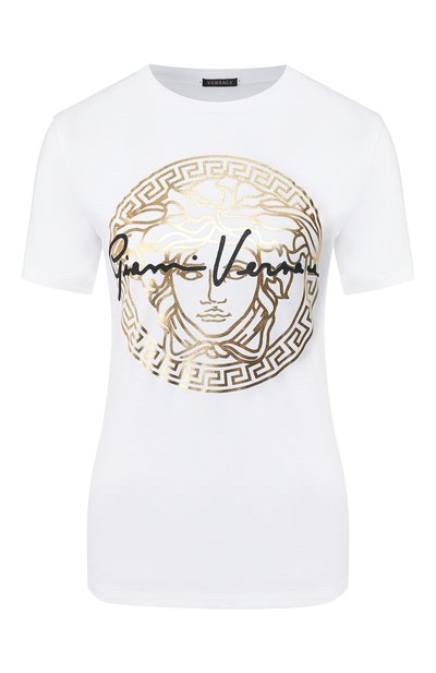 Женская хлопковая футболка VERSACE, арт. A85760/A228806