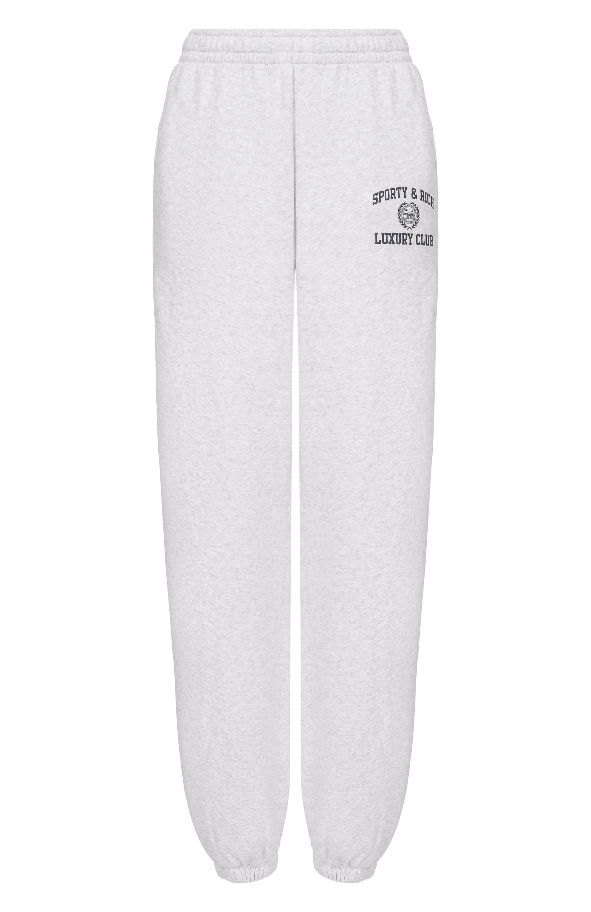 Хлопковые джоггеры luxury club SPORTY AND RICH, арт. PA0717842GY03/S&R LUXURY CLUB SWEATPANTS, фото 1