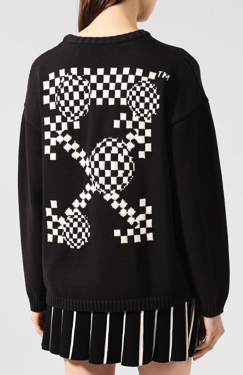 Свитер OFF-WHITE черного цвета по цене 54150 руб., арт. 0WHE017F19F940651001, фото 4 Свитер OFF-WHITE, арт. 0WHE017F19F940651001, фото 4