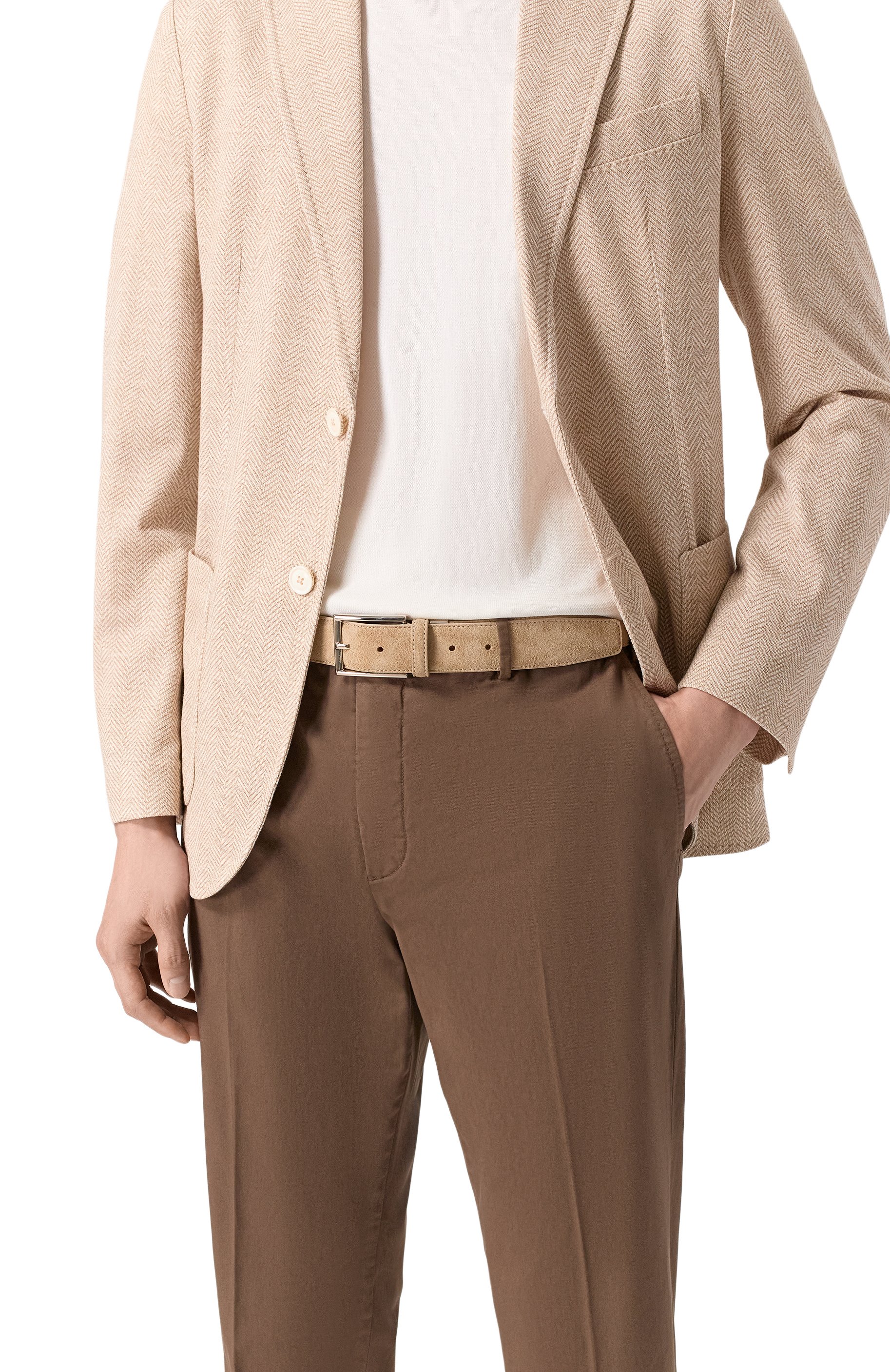 Двусторонний ремень CANALI бежевого цвета по цене 36850 руб., арт. 50C/KB00477, фото 2 Двусторонний ремень CANALI, арт. 50C/KB00477, фото 2