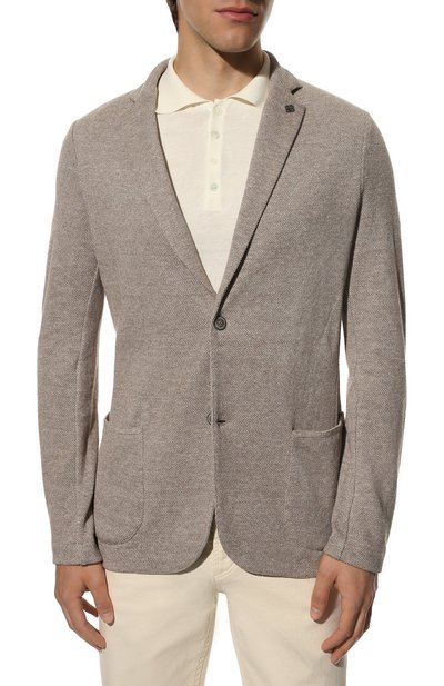 Пиджак изо льна и хлопка GRAN SASSO, арт. 57156/18613, фото 3